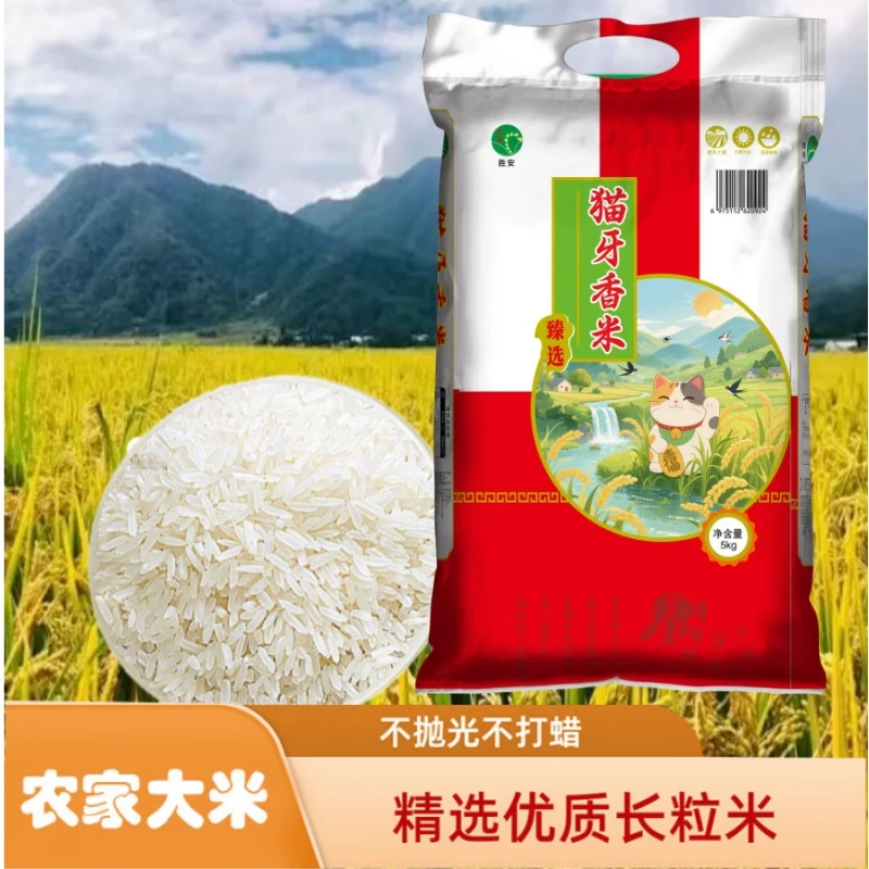 猫牙米10斤农家不抛光不打蜡长粒米S