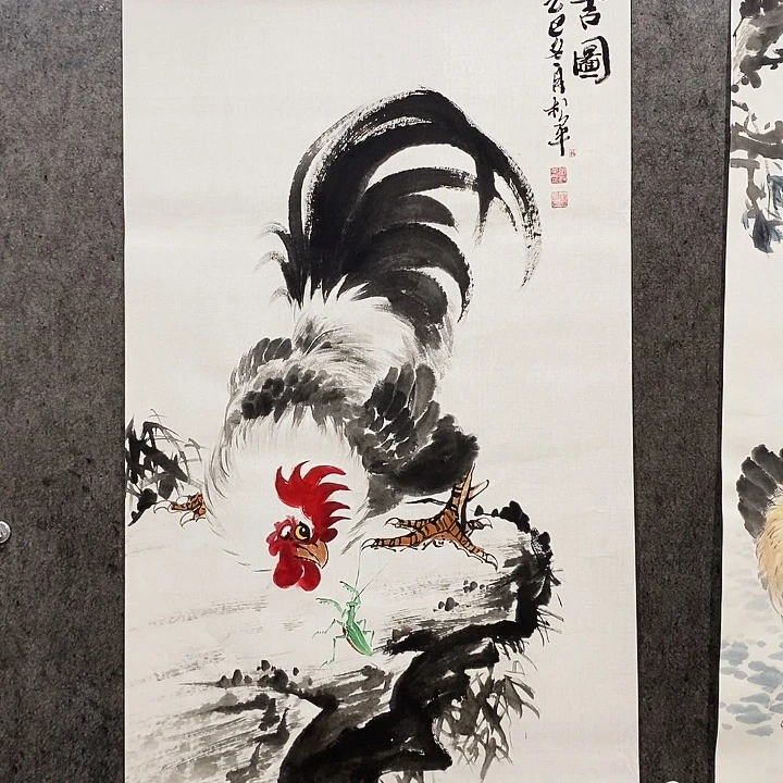 潘***梦国画四尺整张138:69不退不换大吉图