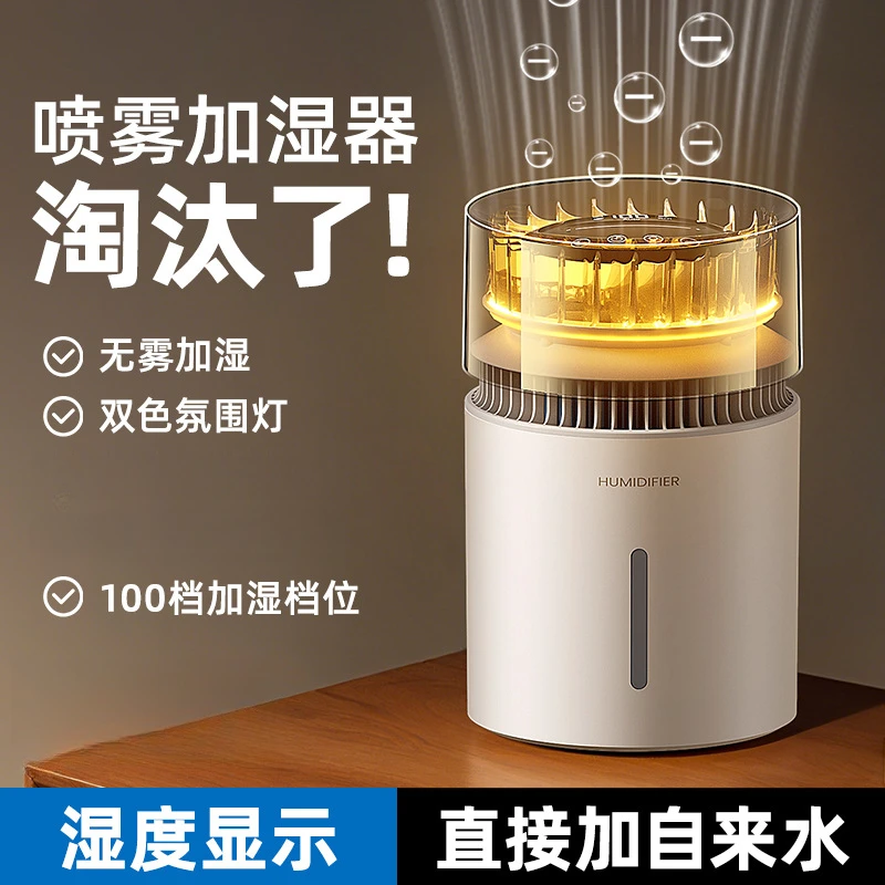 新款无雾加湿器卧室专用静音宿舍家用室内空气办公室桌面净化器商品图