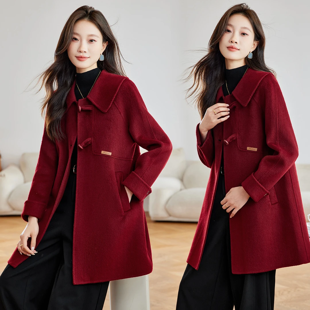 秋冬厚款毛呢女外套复古大衣2025秋冬新款时尚小个子呢子女装气质