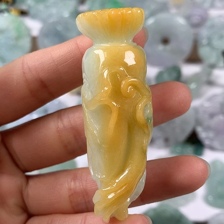 颈饰未镶嵌翡翠人生如意福利卡厚20+