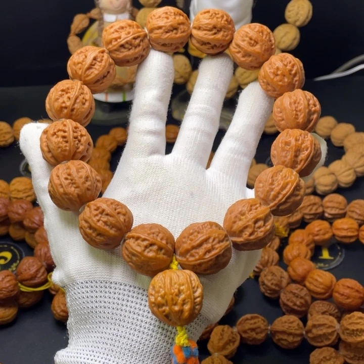 快***人手串文玩核桃粗筋八棱