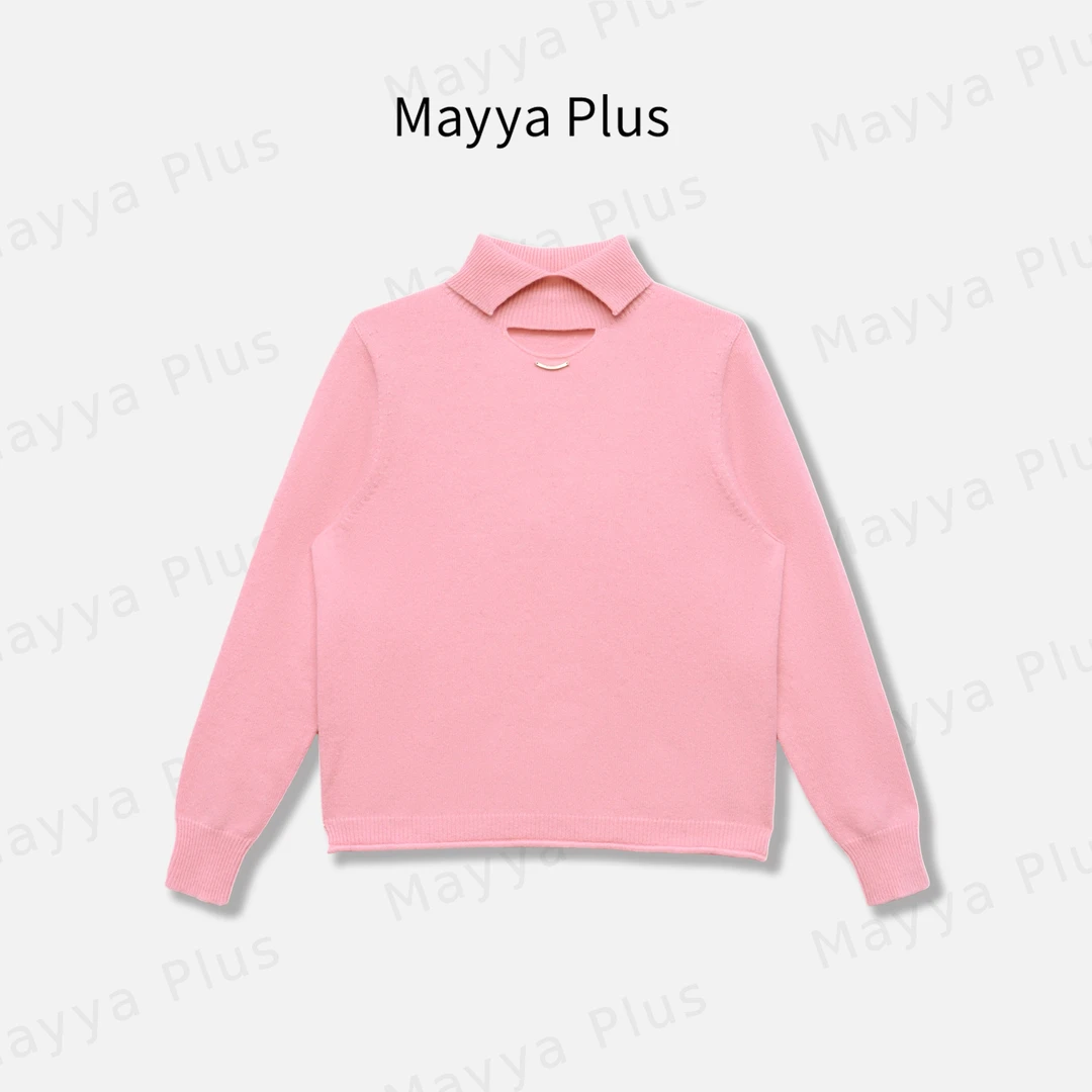 【羊毛体温】Mayya Plus麦芽定制气质100%绵羊毛百搭毛衣女32547689