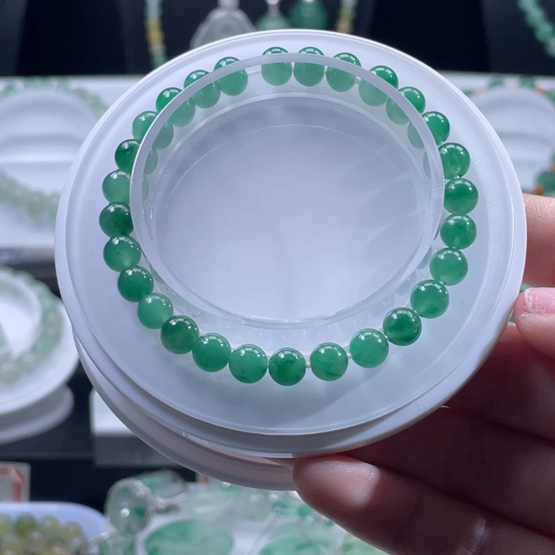 石英质玉（非洲翠）未镶嵌手串