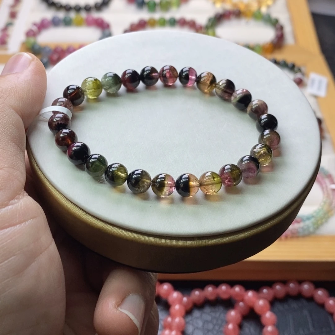 碧玺未镶嵌碧玺手链