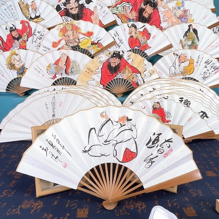 唐***国画手绘折扇一把