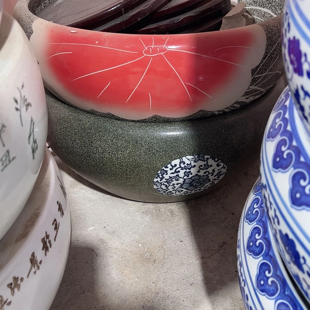 路***由瓷片41直径存色盆