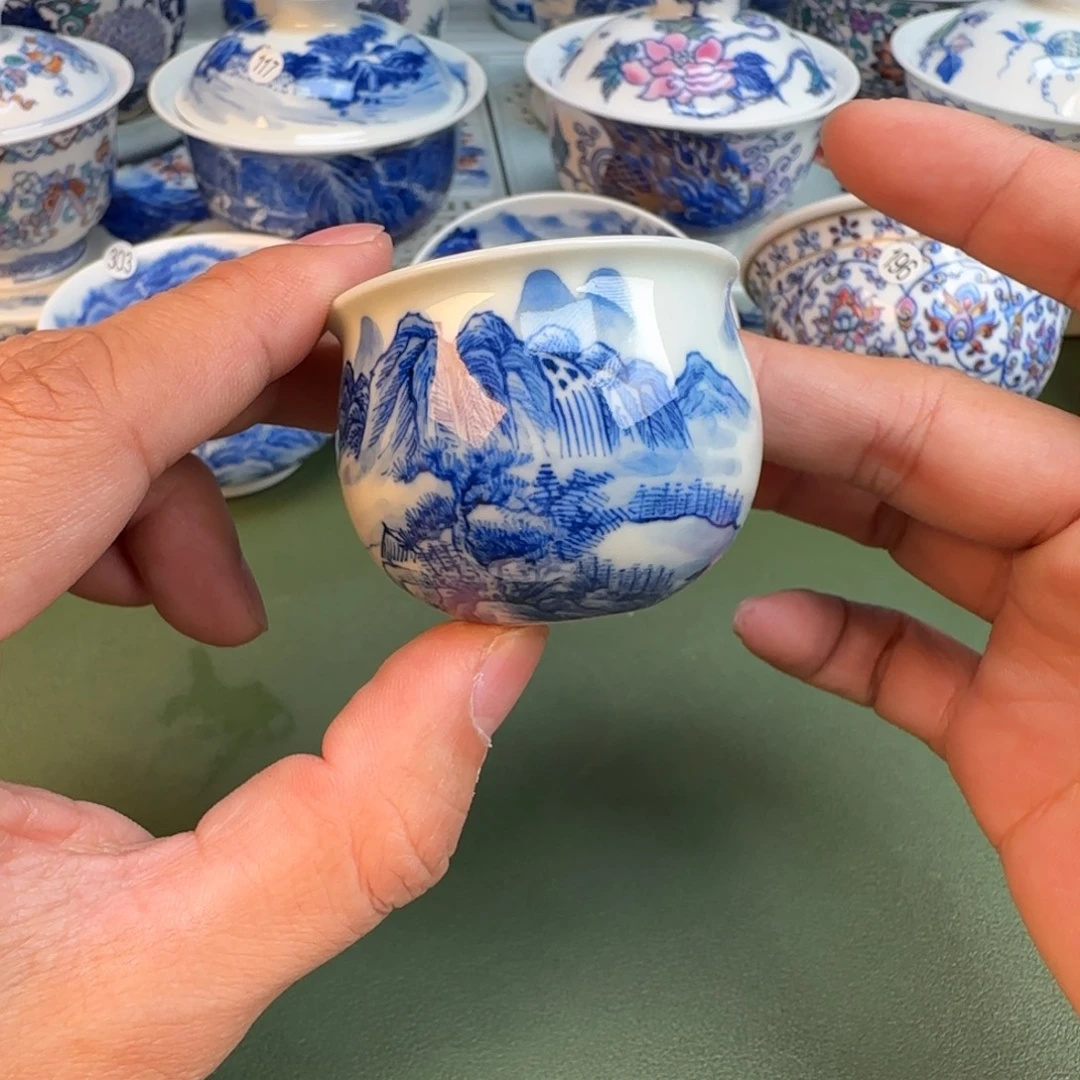 纯手工纯手绘茶具石头308