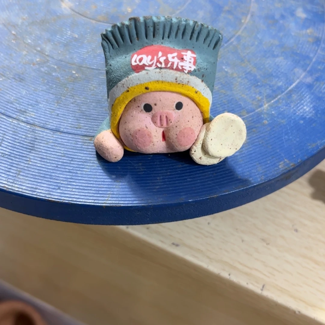 泥塑古镇炻陶花盆