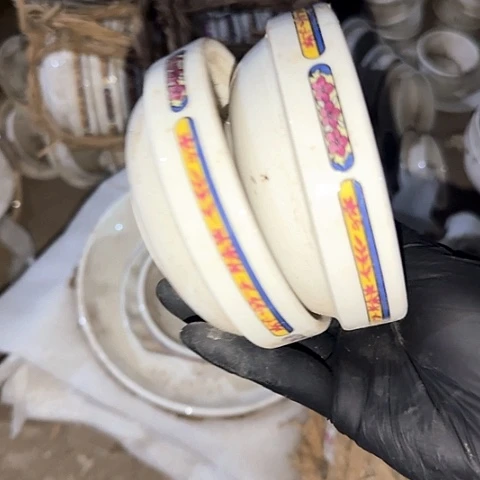 瓷片国营厂库存微瑕10厘米