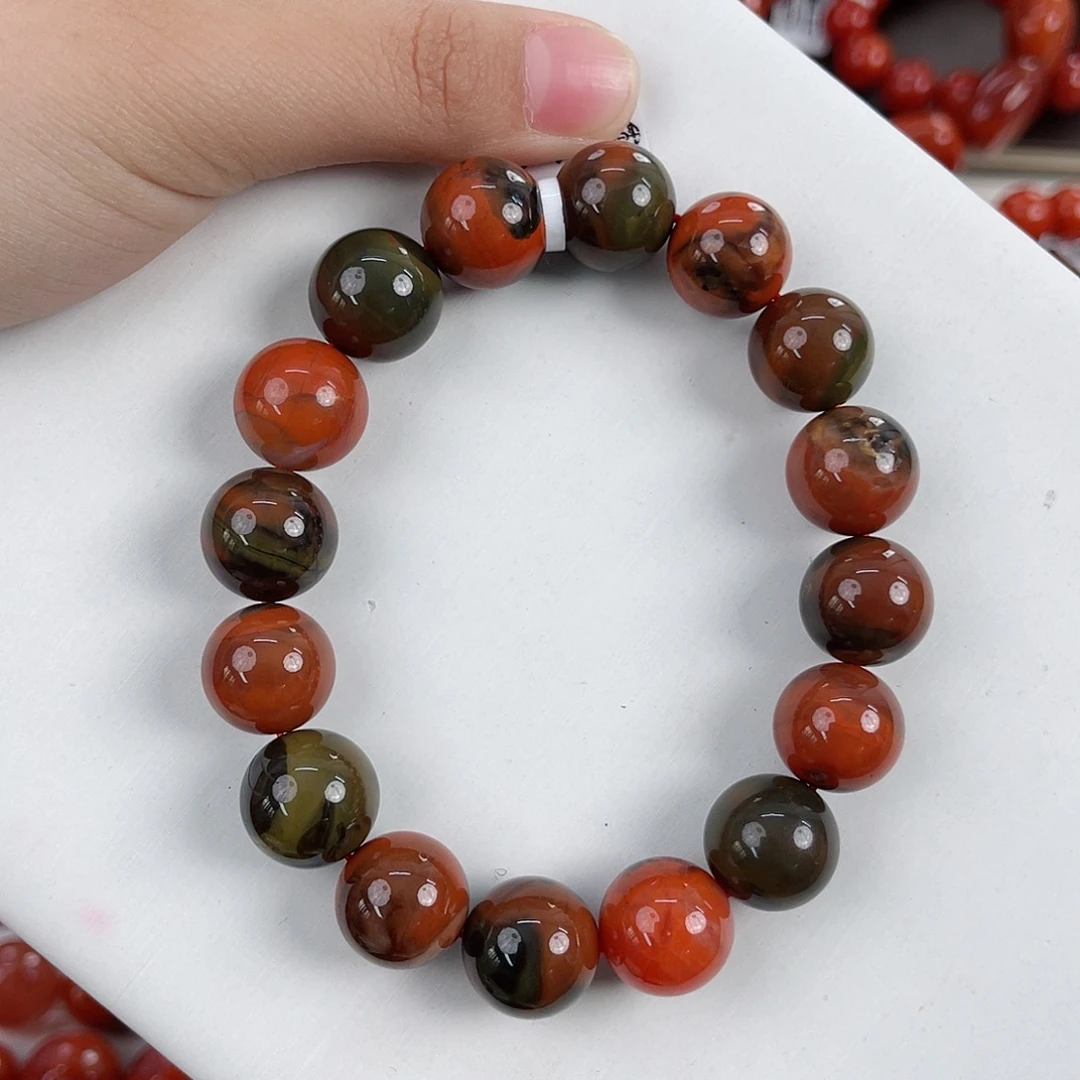 @***️南红玛瑙未镶嵌大山包高货包浆单圈14mm