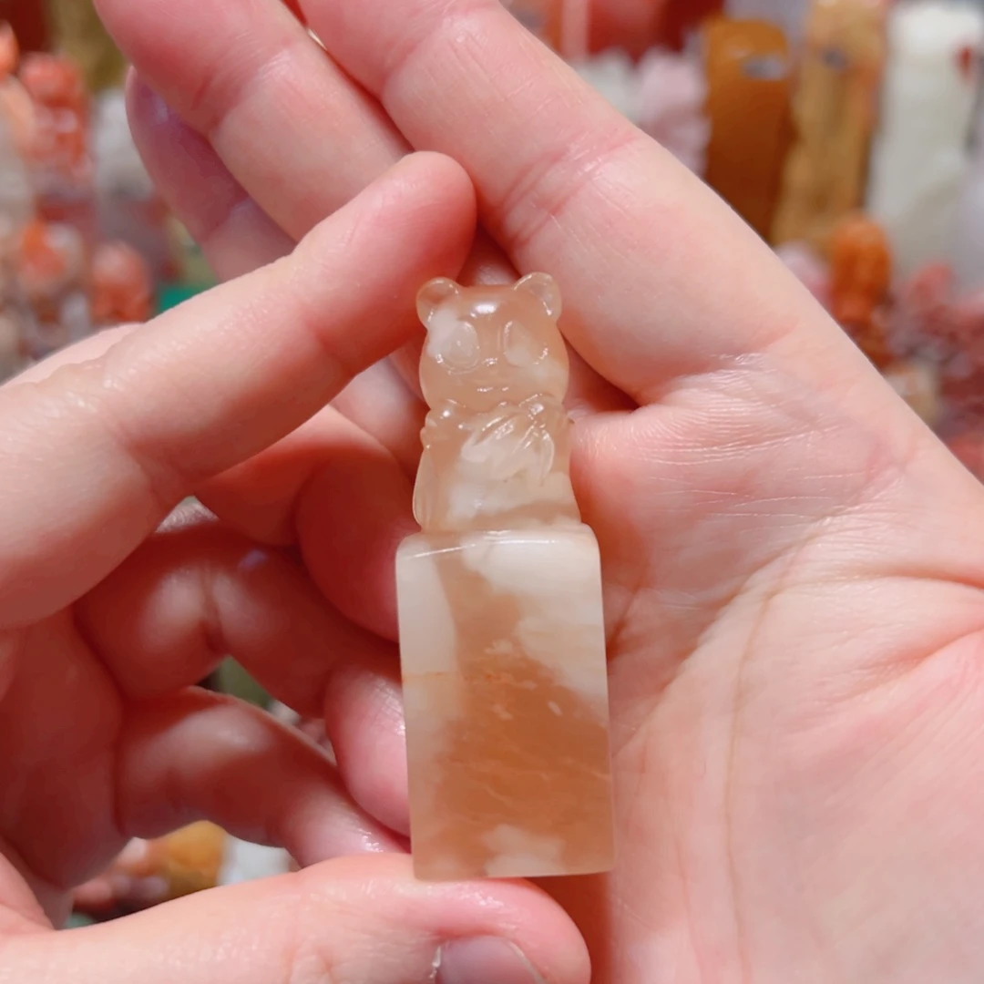 大糖手工篆刻器皿包手工刻字2厘米熊猫