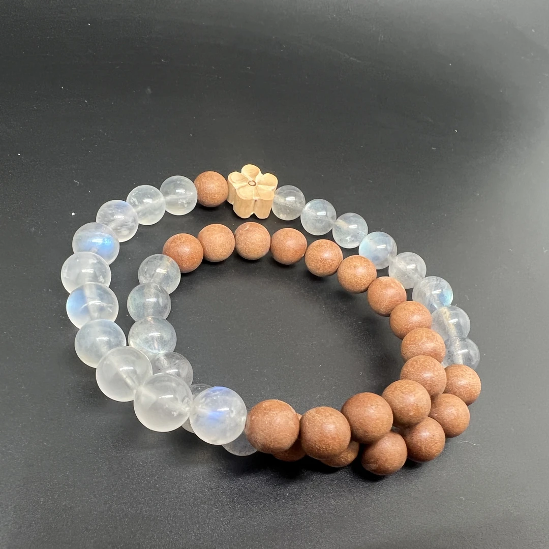 合金手链 启光原创 | 月光木与石结合 沉稳内敛柔和 缓解焦虑适合