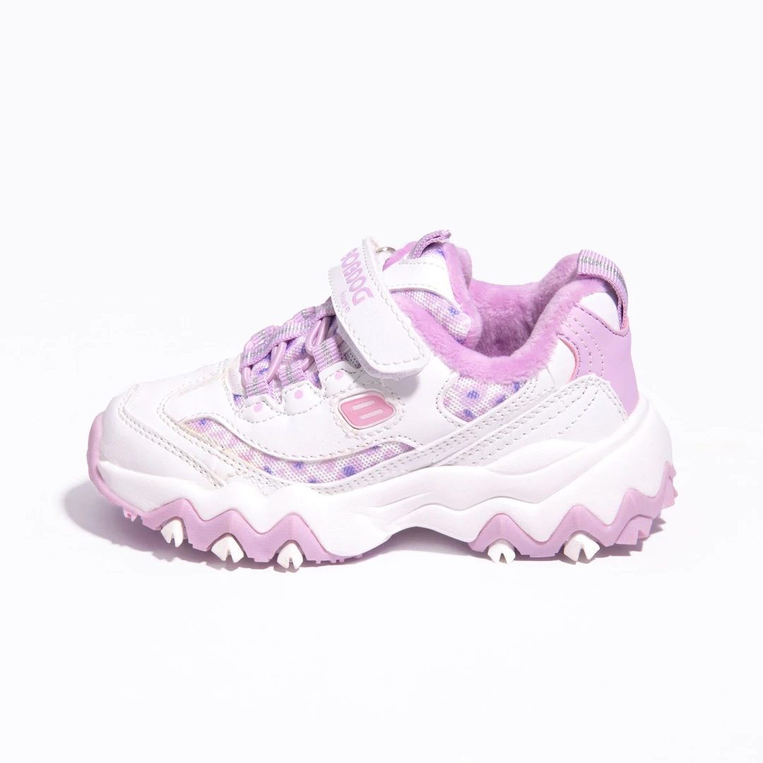 L.儿童加绒时尚百搭复古潮鞋厚二棉魔术贴卡通运动鞋8893