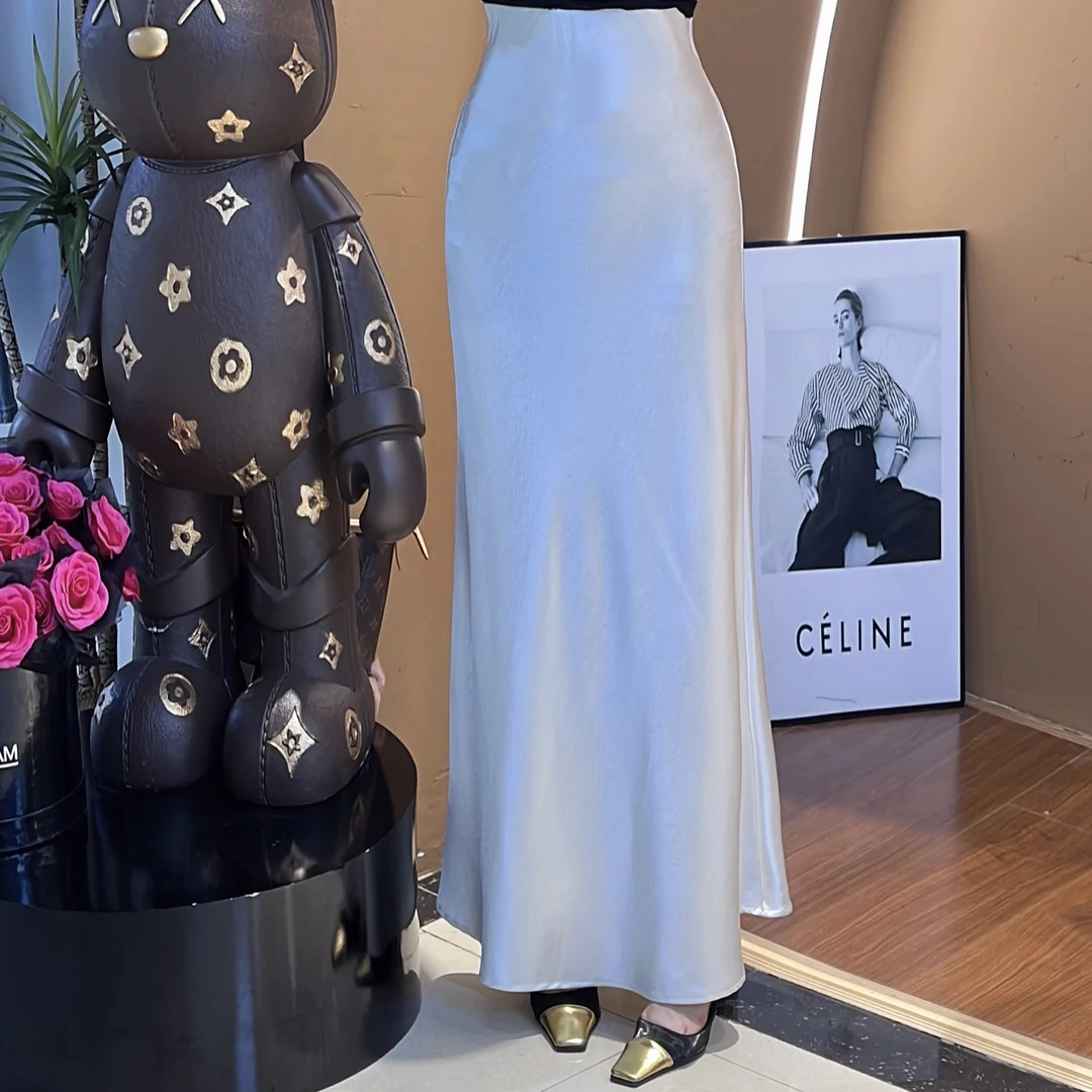 婷子-VIP•订制款醋酸缎面料包臀鱼尾裙（8-8889）