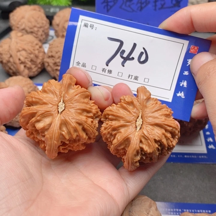把件桃核44白狮子740号牌