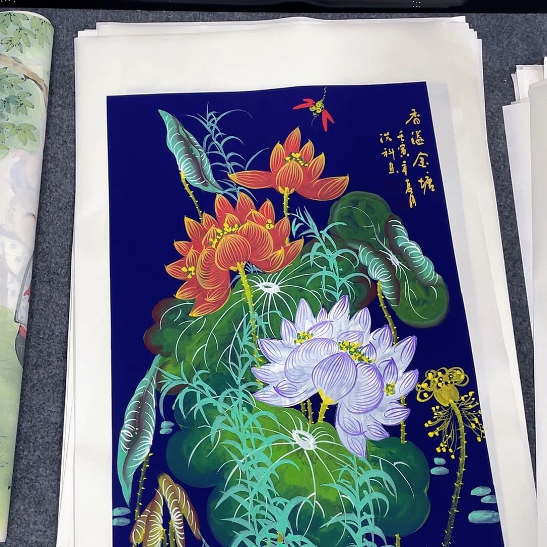 国画作品小姐姐放漏…