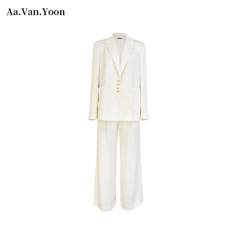 【YOON专属】高级感简约奶白西服套装【WT23-20016L】