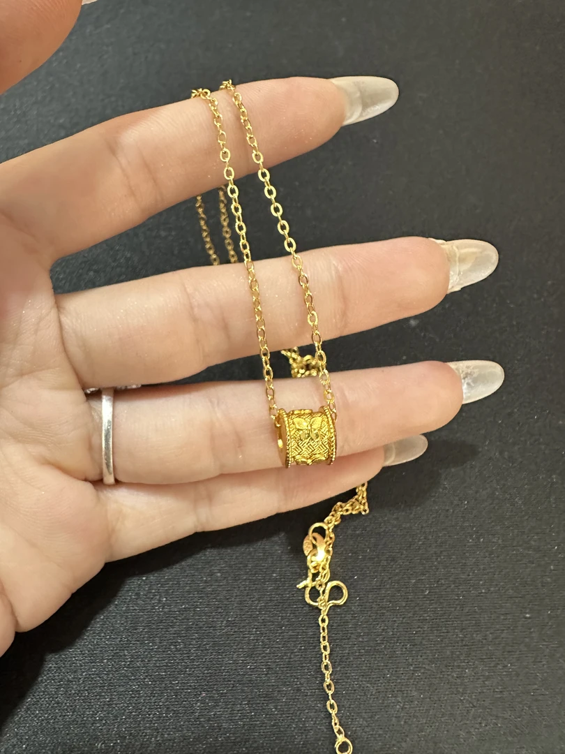 S083-精工古法滚筒吊坠