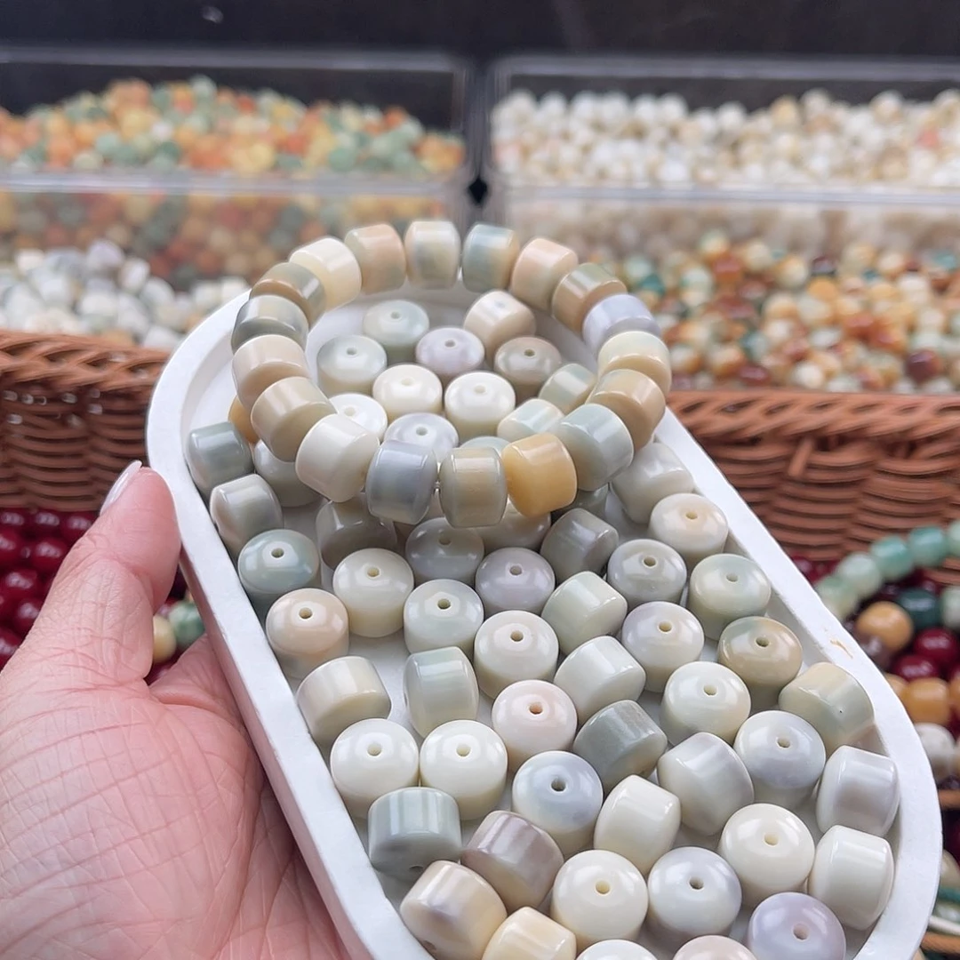 白玉菩提吊坠Q/13mm/20+6颗