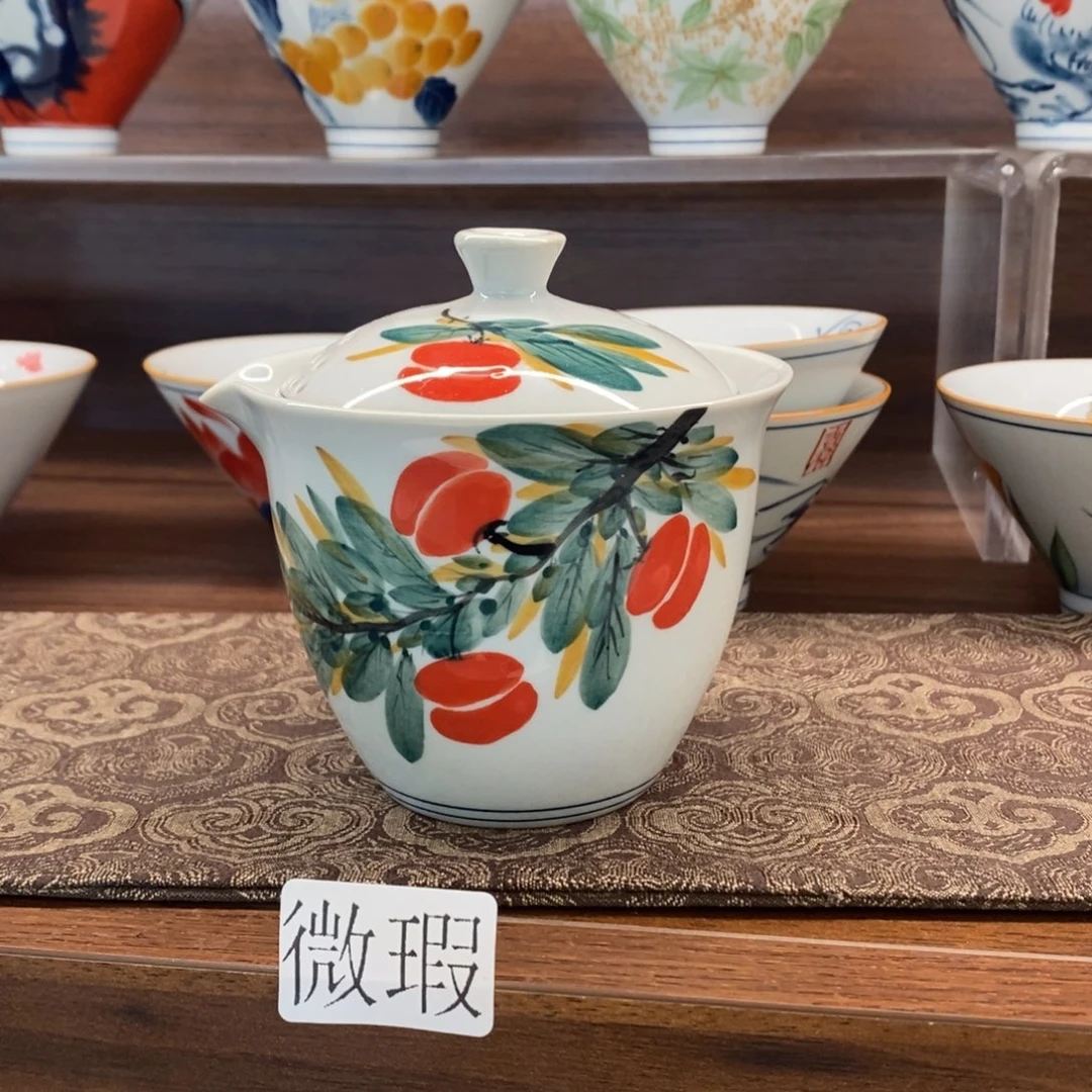釉下彩老陶泥手工绘制