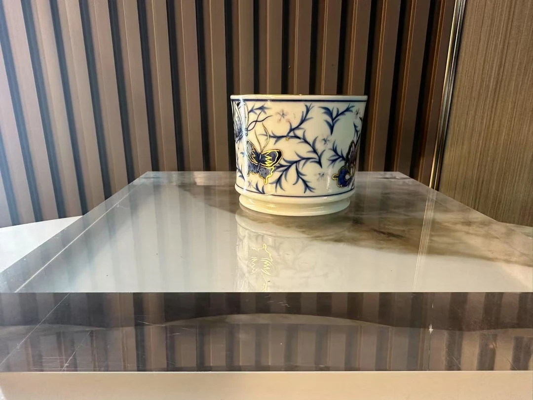 【雨溪山房】蝴蝶手绘陶瓷主人杯