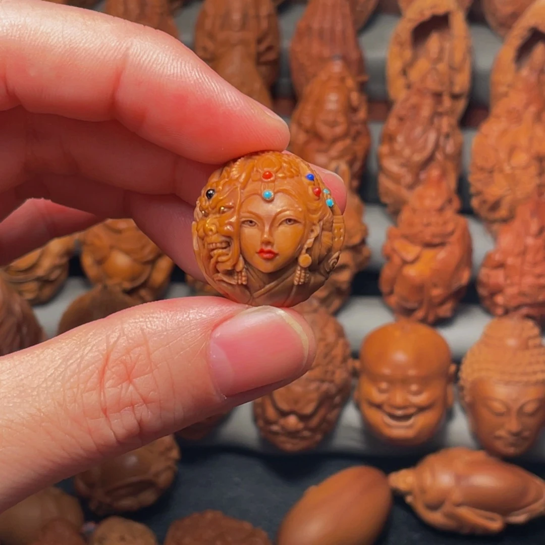 橄榄核吊坠纯手工雕刻