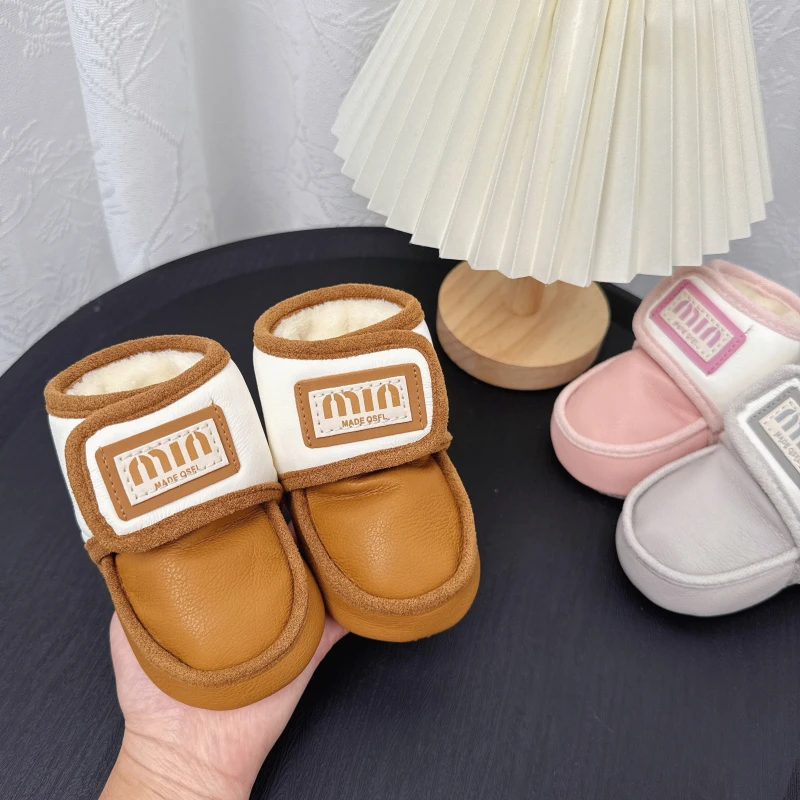 冬季0-1岁婴儿棉鞋加绒加厚6-12个月男女宝宝小月龄保暖学步前鞋