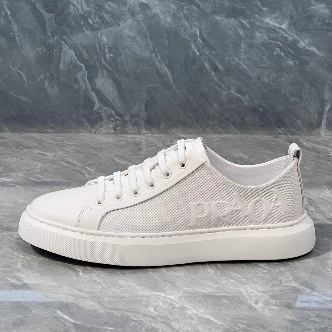 2025新款休闲板鞋板鞋透气春季黑色系带小白鞋潮流男士厚底鞋子潮