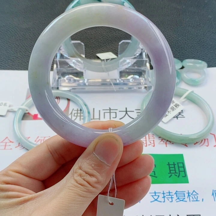 未镶嵌手镯翡翠胖圆条手镯57-58圈口