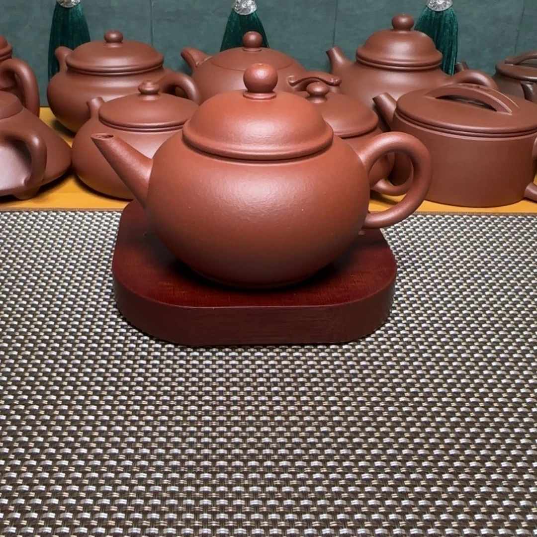 渡***己紫砂茶壶底槽青水平壶220ml