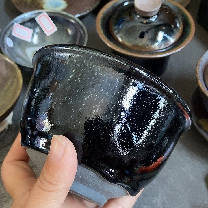 竹***计茶盏56 建窑建盏微瑕