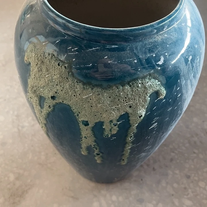 孔雀蓝绿泡泡高27口径10