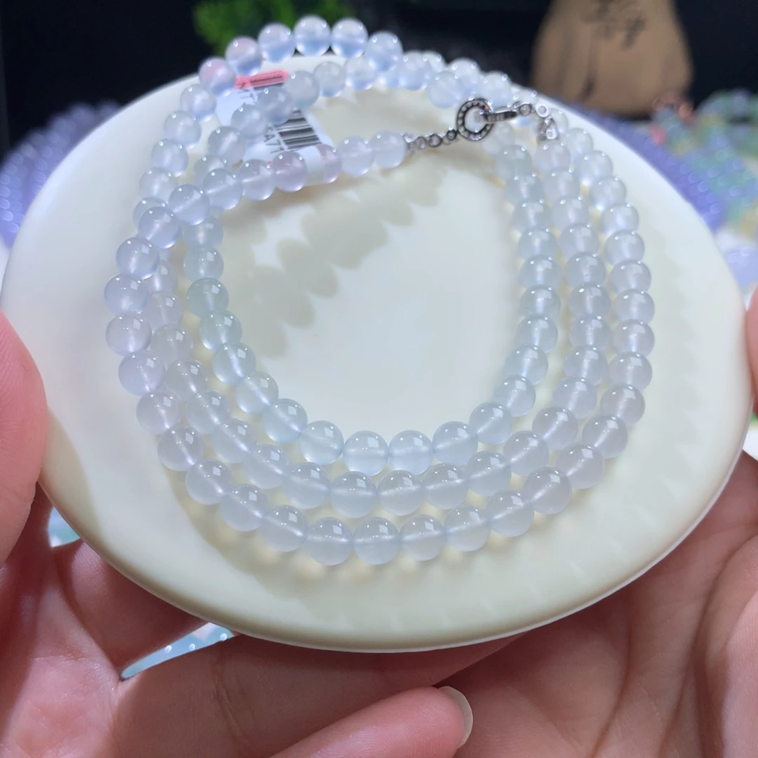 未镶嵌手串翡翠冰玻起钢的项链卡6
