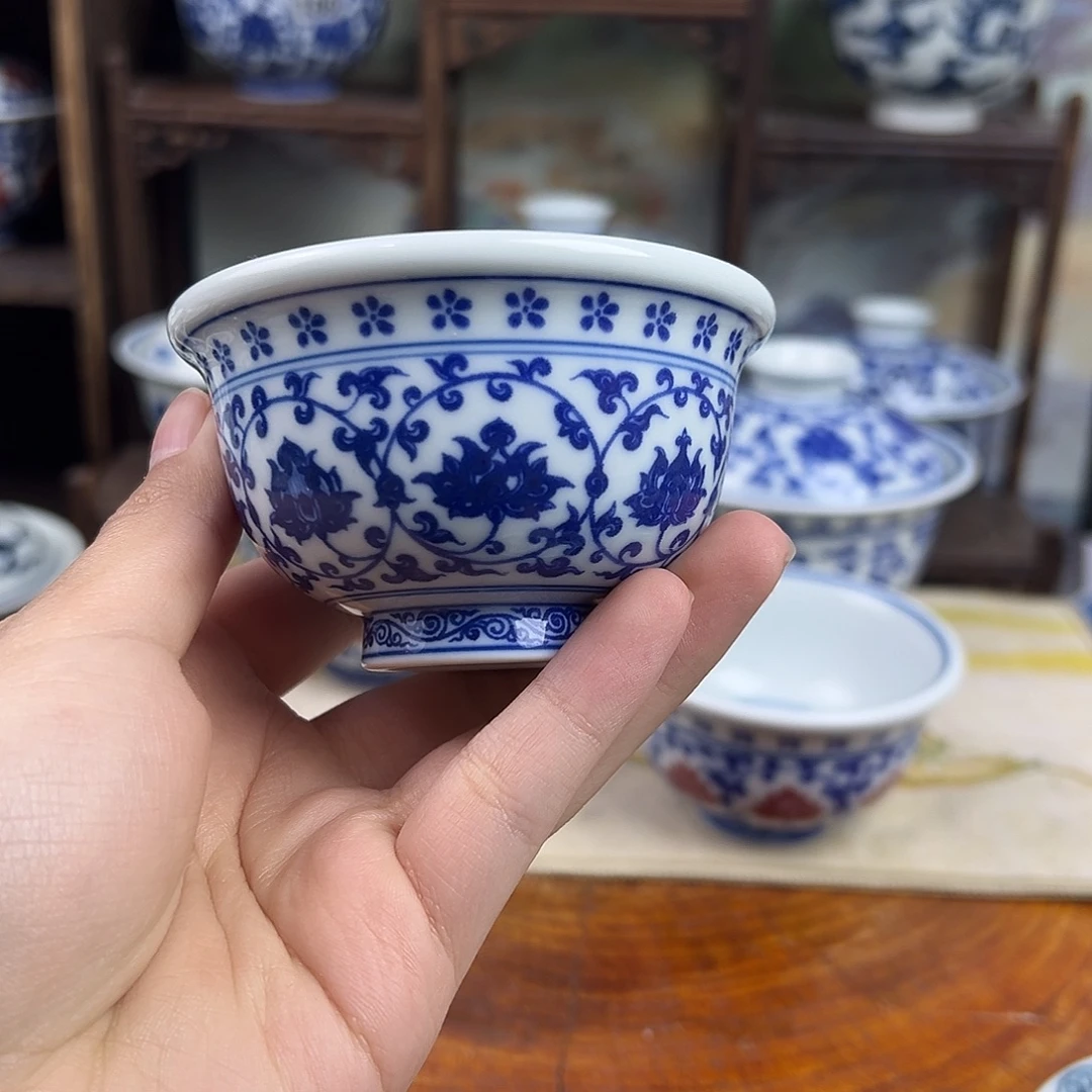 瓷其他缠枝莲小压手