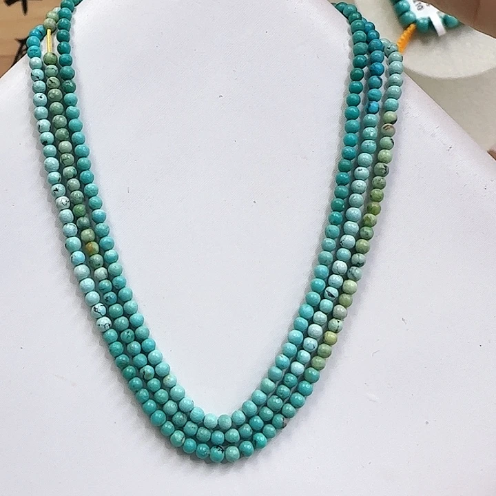 绿松石未镶嵌100彩虹米链多圈卡2.5+w