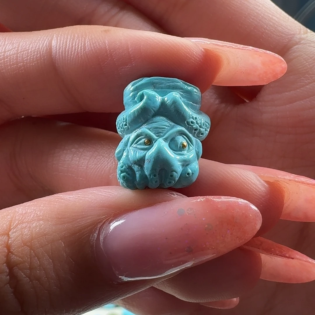 绿松石未镶嵌吊坠(不含链)章鱼哥