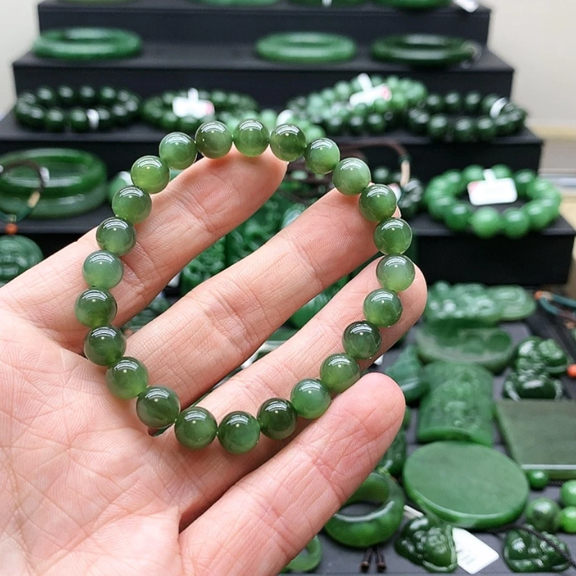 【闪购商品】和田玉（碧玉）手链未镶嵌巧****果