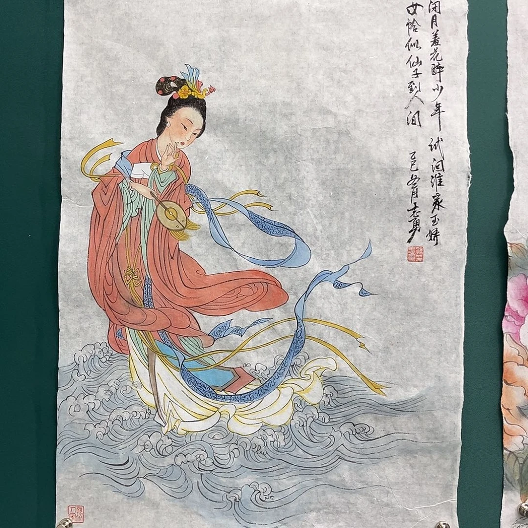 国画艺术家真人手绘