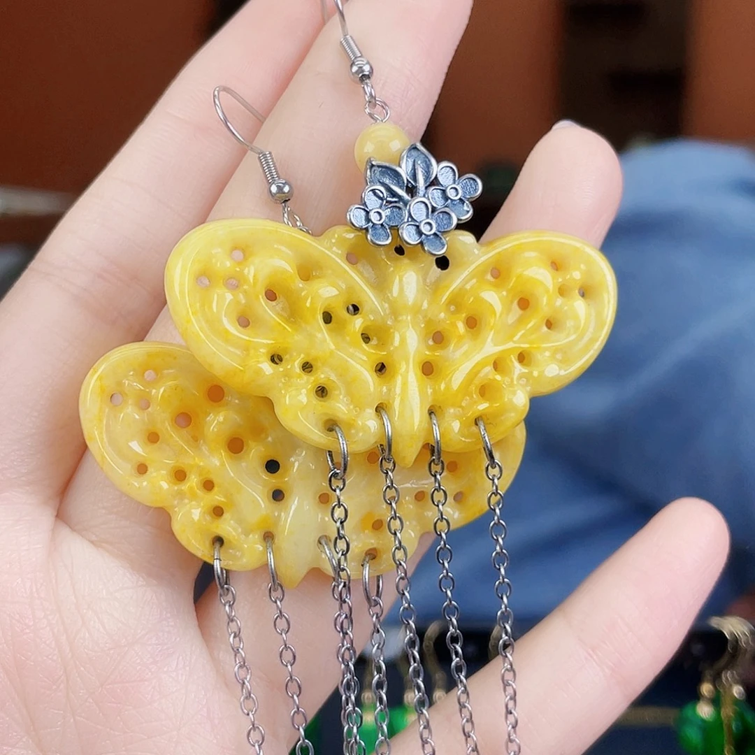 翡翠未镶嵌耳饰饰品