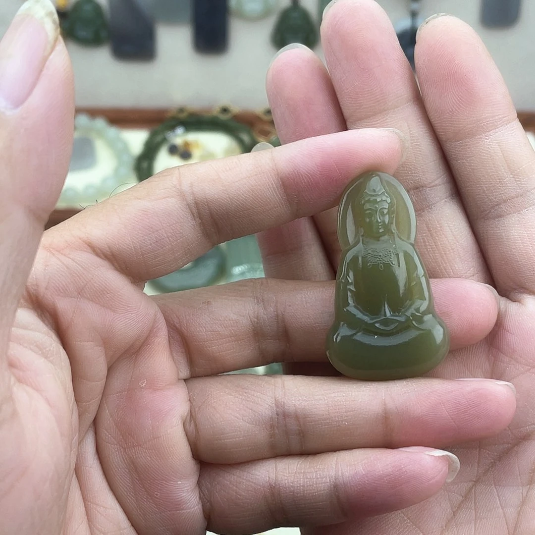 和田玉未镶嵌吊坠(不含链)