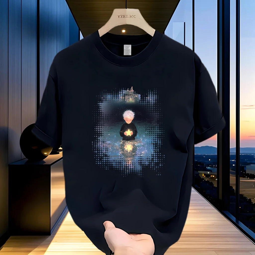 美式痞帅重磅纯棉短袖T恤青年男女款夏季ins潮牌男士圆领百搭上衣