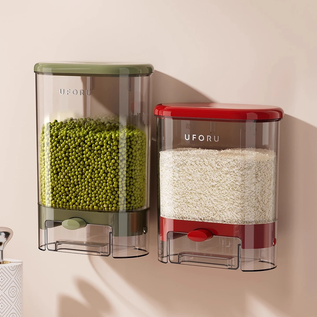 五谷杂粮收纳盒米桶防虫防潮按压自动出米收纳桶储米罐家用多功能