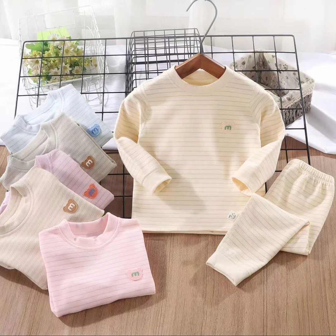 儿童德绒套装保暖秋冬单件睡衣中大童打底加厚男女宝家居宝宝秋裤