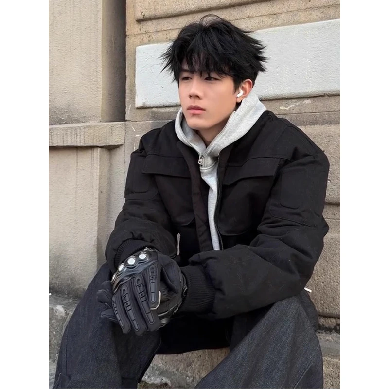 美式bomber轻骑兵夹克男款春秋多口袋工装外套cleanfit穿搭棒球服