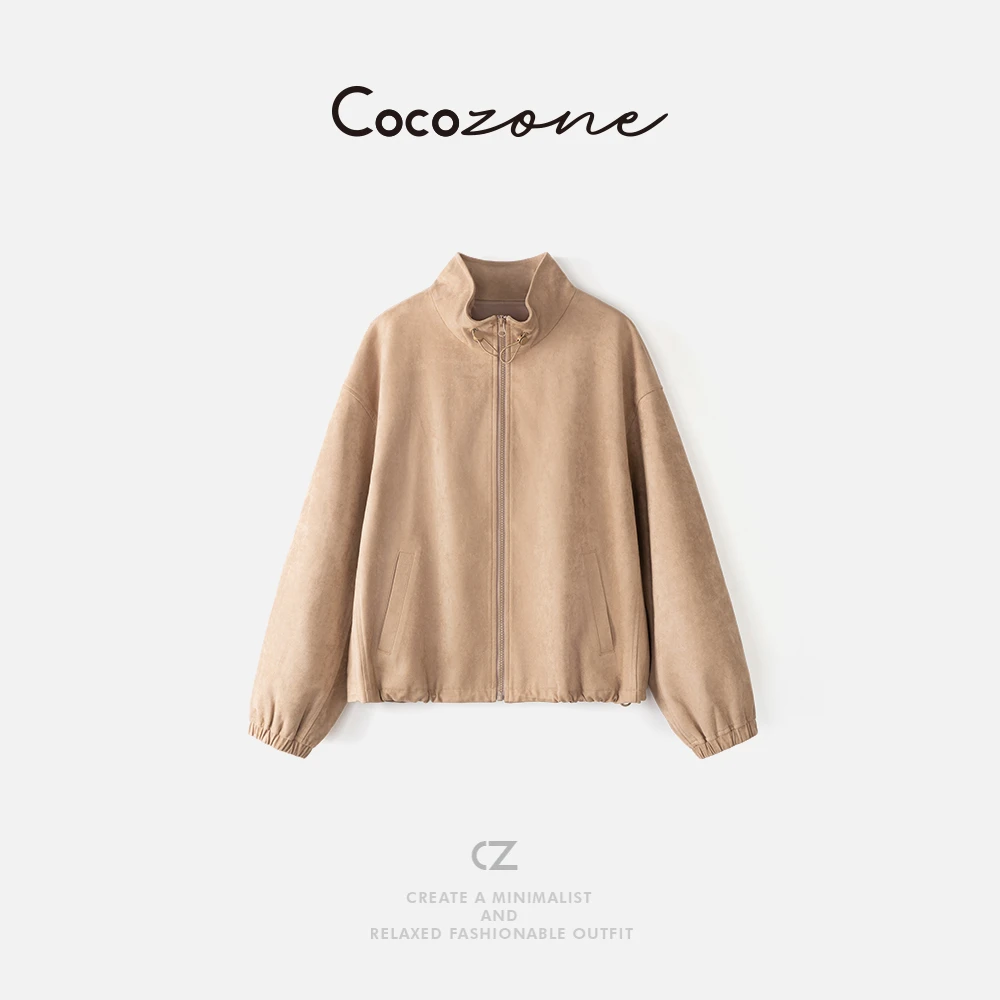 COCO ZONE 刘一一 “苏里”立领抽绳扣拉链老钱风外套 CD1A1492