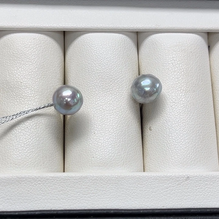 银S925镶嵌颈饰海水珍珠8-9mm 32号