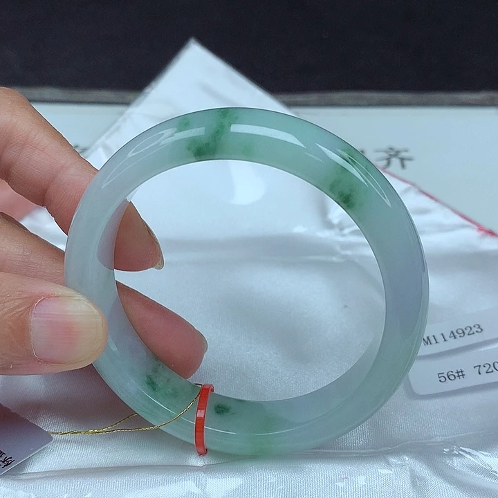 翡翠未镶嵌手镯56圈4923