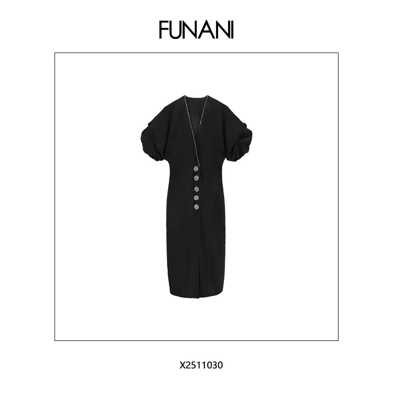 【FUNANI】 轻奢法式时尚重工高级定制原创设计 连衣裙 X2511030
