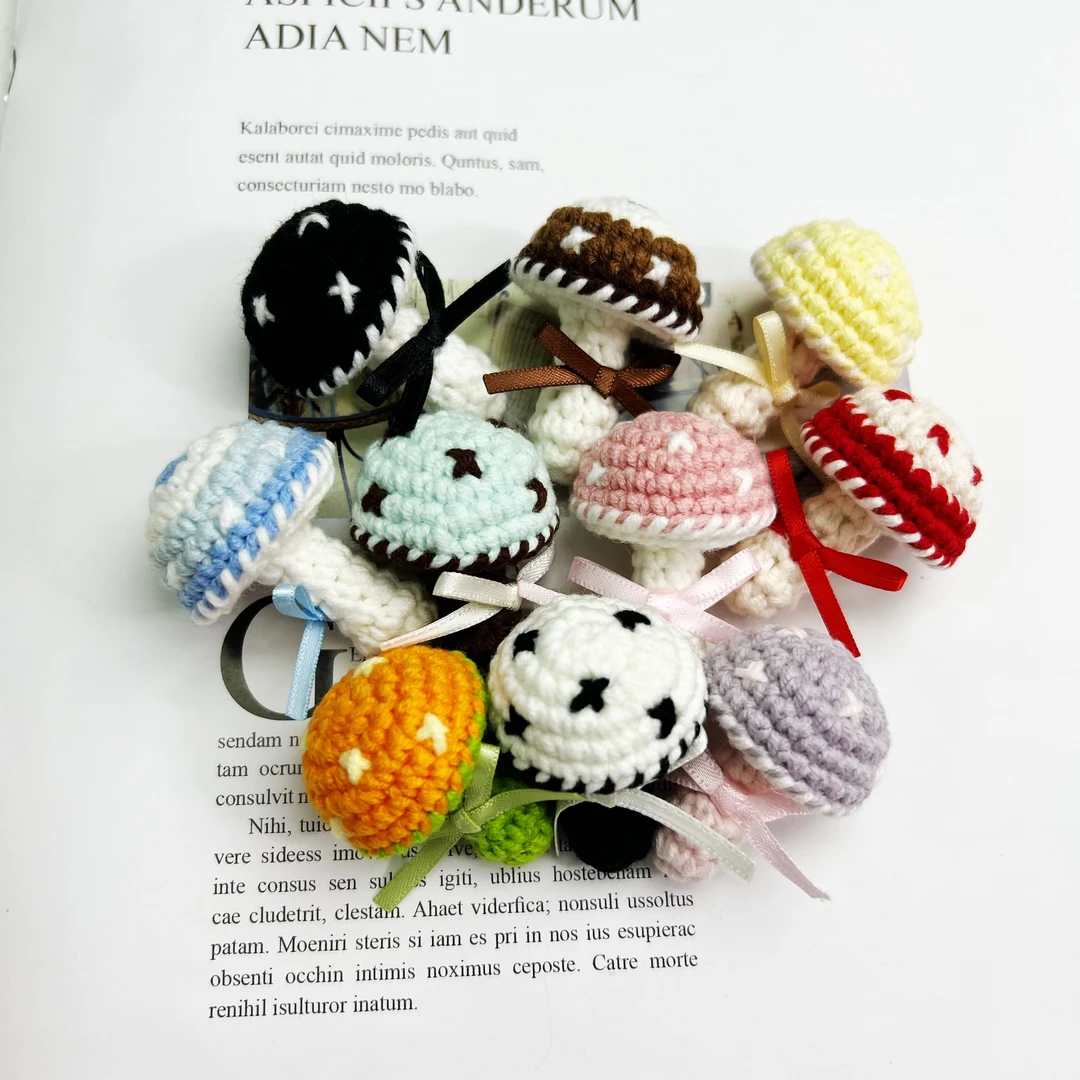 定制 手工编织小蘑菇（整套10颗）